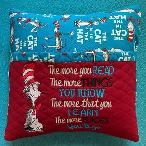The Cat in the Hat reading pillow
